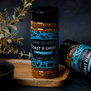 Greek gyros seasoning a kitchen scene