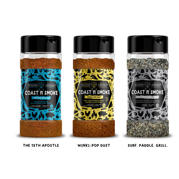 3 Coast n Smoke rubs suited for chicken seasoning.