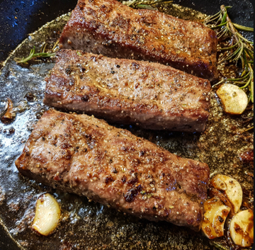 Lamb Backstrap with The 13th Apostle and Roasted Pumpkin Hummus