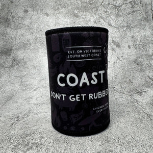 black and white logo stubby holder