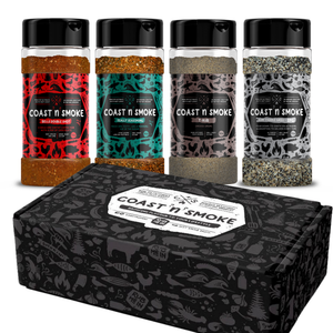 Coast n Smoke Gift Pack Steak Master BBQ rub gift box with 4 seasonings