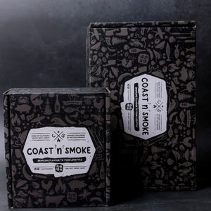 sleek black and grey barbecue themed gift boxes