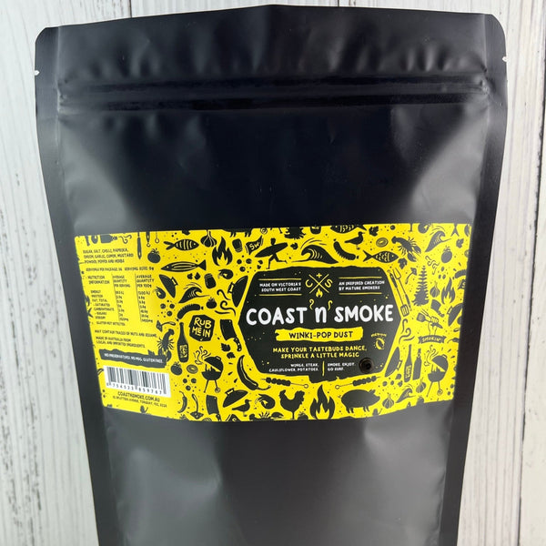 a bulk bag of cajun bbq seasoning with a bright yellow label